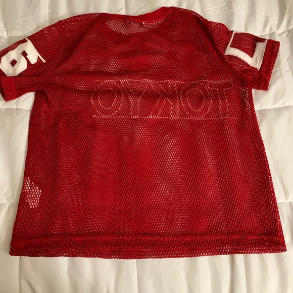 Tokyo red net top - Picture 3 of 4